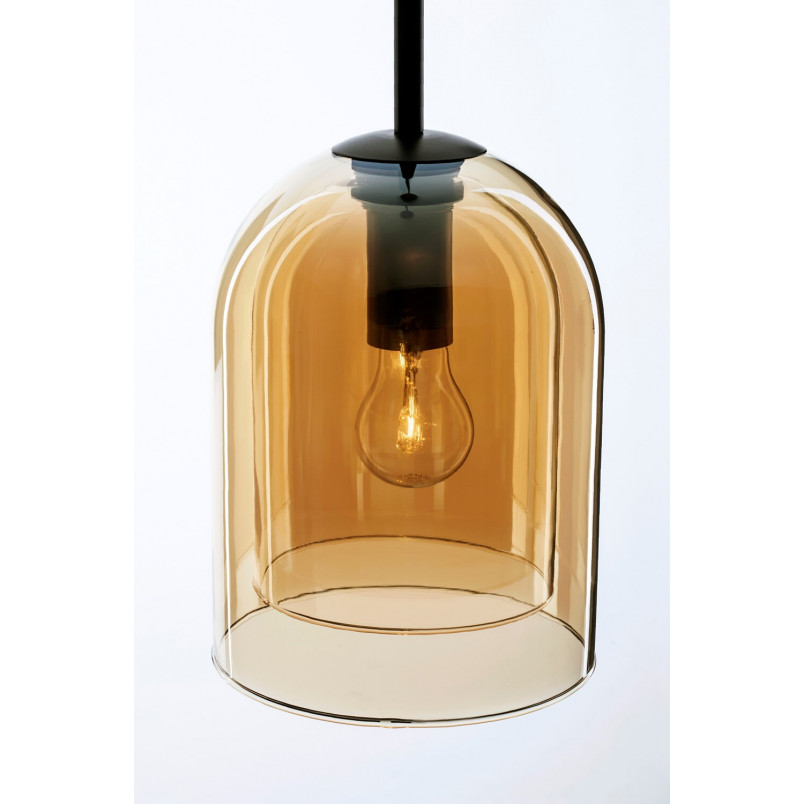 Lampa Wisząca Retro Szklana Bursztynowa | Decolab24