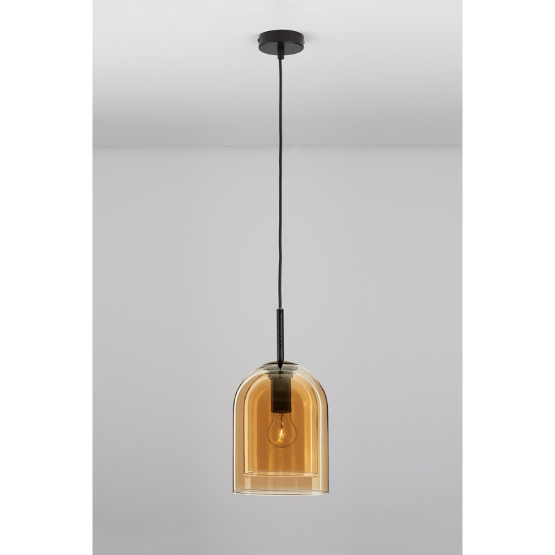 Lampa Wisząca Retro Szklana Bursztynowa | Decolab24