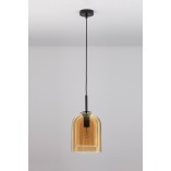Lampa Wisząca Retro Szklana Bursztynowa | Decolab24