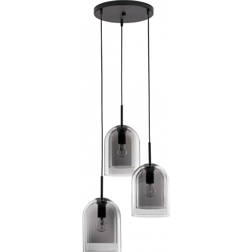 Lampa Wisząca Retro Duo III - Szkło Dymione | Decolab24