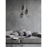 Lampa Wisząca Retro Duo III - Szkło Dymione | Decolab24