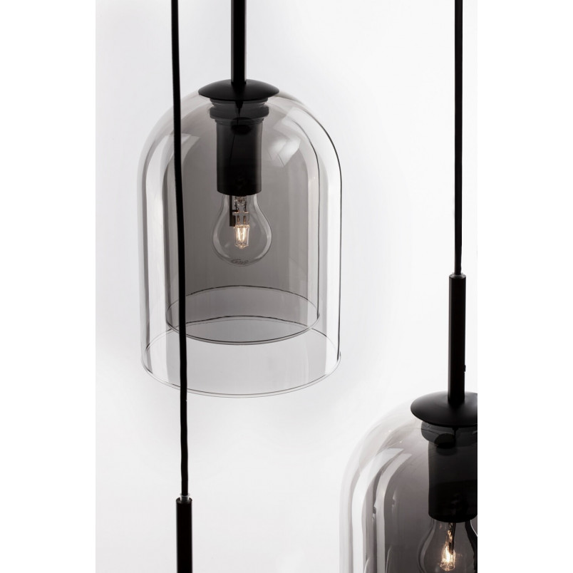 Lampa Wisząca Retro Duo III - Szkło Dymione | Decolab24