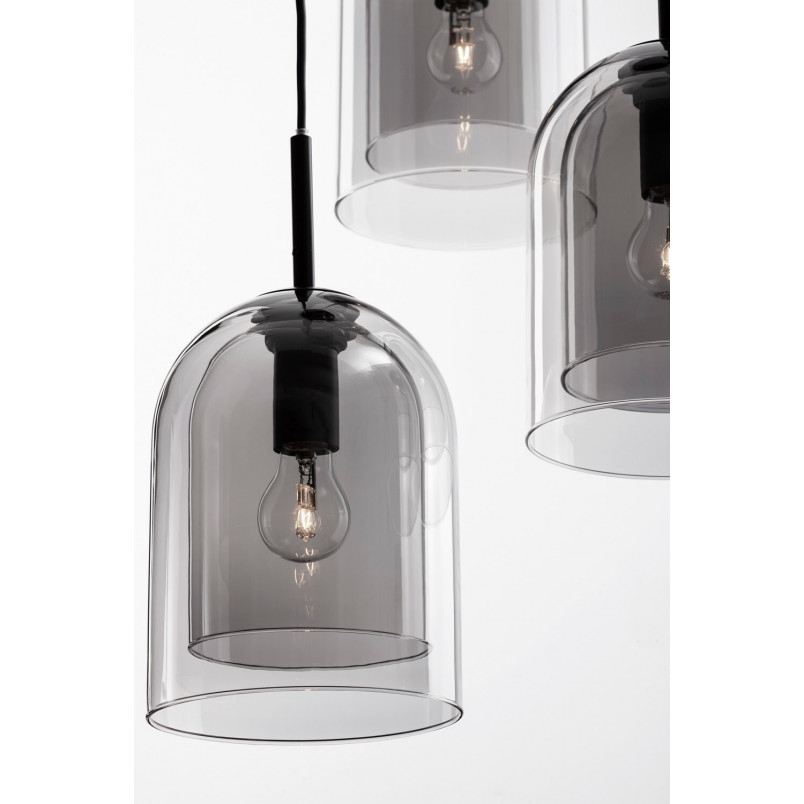 Lampa Wisząca Retro Duo III - Szkło Dymione | Decolab24