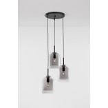 Lampa Wisząca Retro Duo III - Szkło Dymione | Decolab24