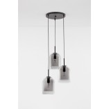 Lampa Wisząca Retro Duo III - Szkło Dymione | Decolab24
