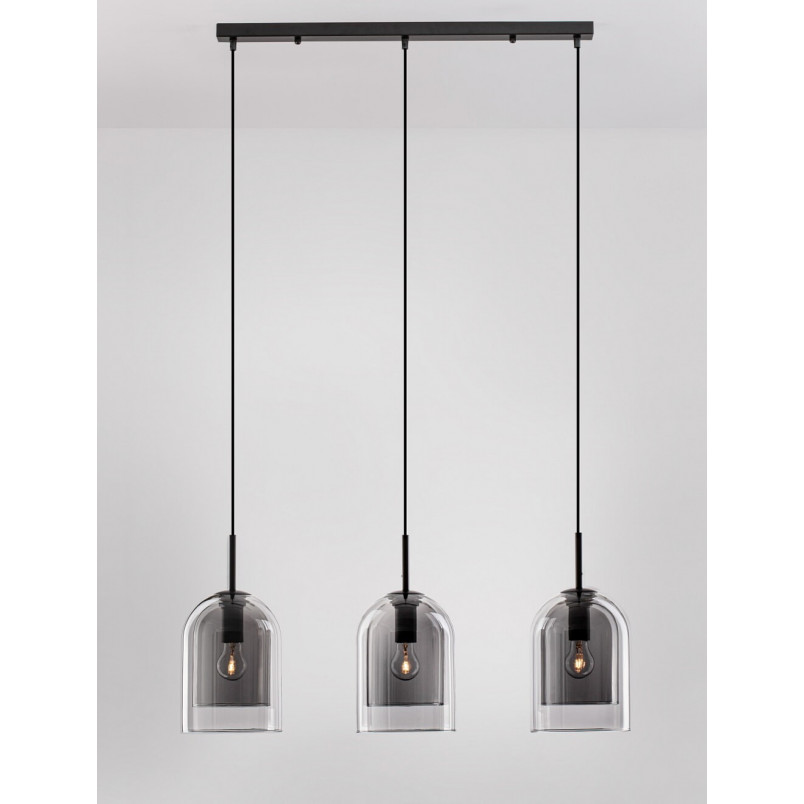 Lampa wisząca szklana retro Duo III - Decolab24