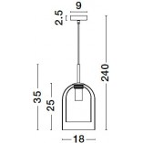 Lampa wisząca szklana RETRO Duo - Decolab24 | E27