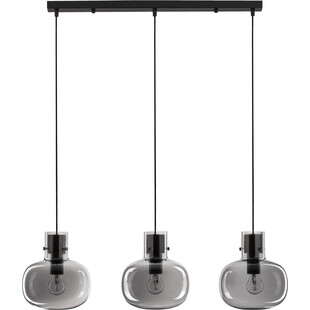 Lampa wisząca szklana retro Bulgy III 86cm szkło dymione
