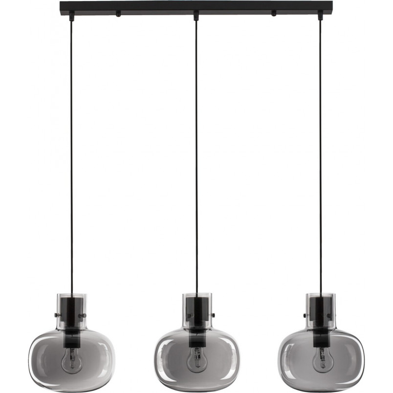Lampa Wisząca Szkło Dymione Retro Bulgy III | Decolab24