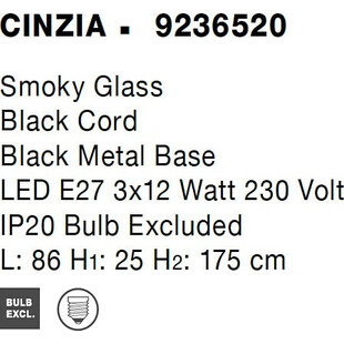 Lampa Wisząca Szkło Dymione Retro Bulgy III | Decolab24