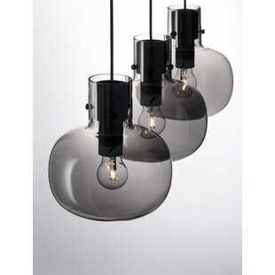 Lampa Wisząca Szkło Dymione Retro Bulgy III | Decolab24