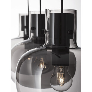 Lampa Wisząca Szkło Dymione Retro Bulgy III | Decolab24