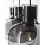 Lampa Wisząca Szkło Dymione Retro Bulgy III | Decolab24