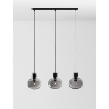 Lampa Wisząca Szkło Dymione Retro Bulgy III | Decolab24