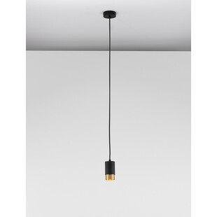 Lampa wisząca tuba Ango 5,9cm H10,8cm czarno-złota
