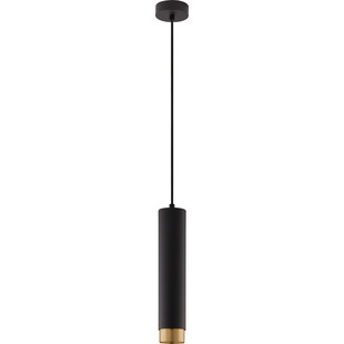 Lampa wisząca tuba Ango II 5,9cm H30cm czarno-złota