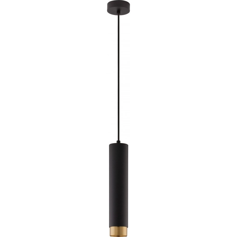 Lampa wisząca Ango II - czarno-złota tuba | Decolab24