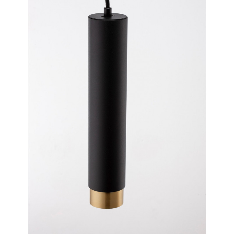 Lampa wisząca Ango II - czarno-złota tuba | Decolab24
