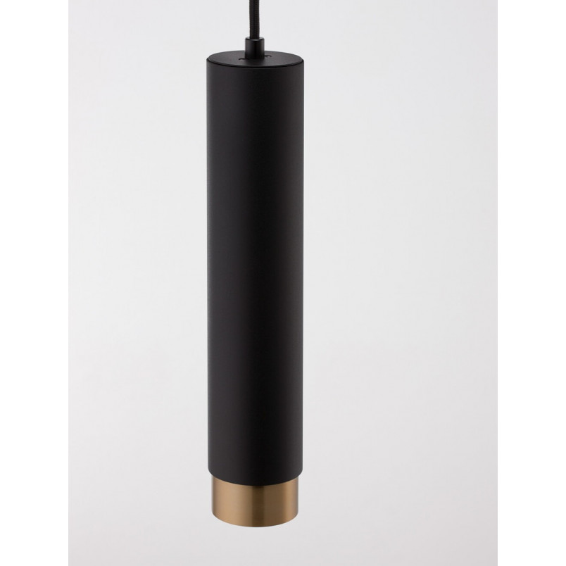 Lampa wisząca Ango II - czarno-złota tuba | Decolab24
