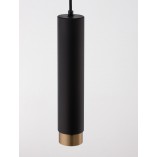 Lampa wisząca Ango II - czarno-złota tuba | Decolab24