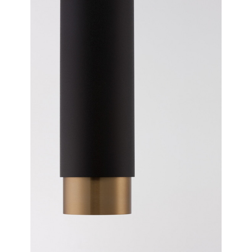 Lampa wisząca Ango II - czarno-złota tuba | Decolab24
