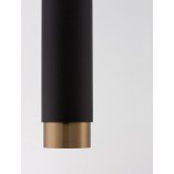 Lampa wisząca Ango II - czarno-złota tuba | Decolab24