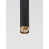 Lampa wisząca Ango II - czarno-złota tuba | Decolab24
