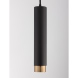 Lampa wisząca Ango II - czarno-złota tuba | Decolab24