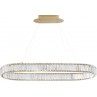 Elegancka Lampa wisząca kryształowa glamour Queen LED 92cm przeźroczysty/złoty do salonu i sypialni