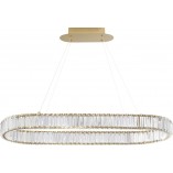 Lampa wisząca kryształowa glamour Queen LED 92cm przeźroczysty / złoty