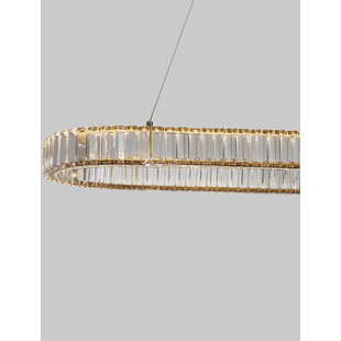 Lampa wisząca kryształowa glamour Queen LED 92cm przeźroczysty / złoty