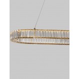Lampa wisząca kryształowa glamour Queen LED 92cm przeźroczysty / złoty