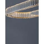 Lampa wisząca kryształowa glamour Queen LED 92cm przeźroczysty / złoty