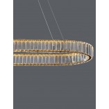 Lampa wisząca kryształowa glamour Queen LED 92cm przeźroczysty / złoty