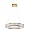 Elegancka Lampa wisząca kryształowa glamour Queen LED 80cm przeźroczysty/złoty do salonu i sypialni