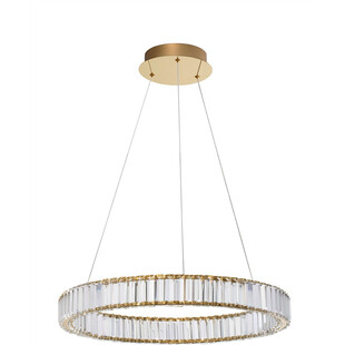 Lampa wisząca kryształowa glamour Queen LED 80cm przeźroczysty / złoty