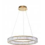 Lampa wisząca Queen LED złota - Kryształowy żyrandol glamour