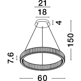 Lampa wisząca Queen LED złota - Kryształowy żyrandol glamour