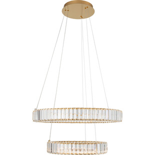 Lampa wisząca kryształowa glamour Queen LED II 80cm przeźroczysty / złoty