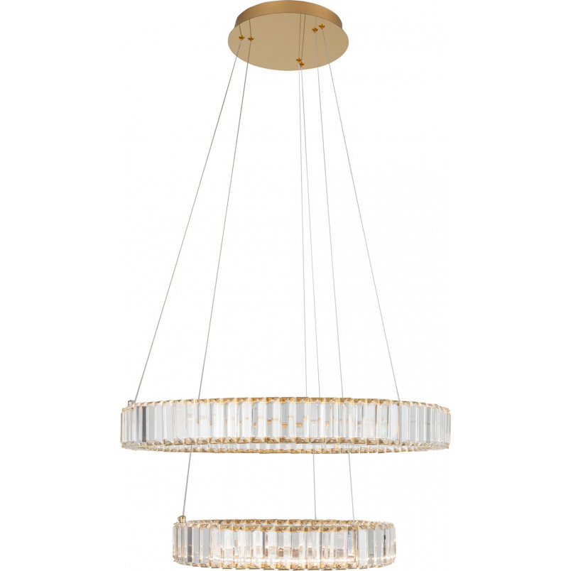 Lampa wisząca Queen LED II - Kryształowa, Złota | Decolab24