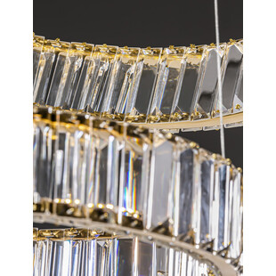 Lampa wisząca Queen LED II - Kryształowa, Złota | Decolab24