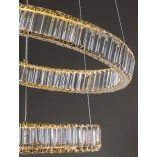 Lampa wisząca Queen LED II - Kryształowa, Złota | Decolab24