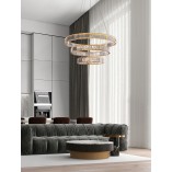 Lampa Wisząca Kryształowa Glamour Queen LED III 80cm | Decolab24