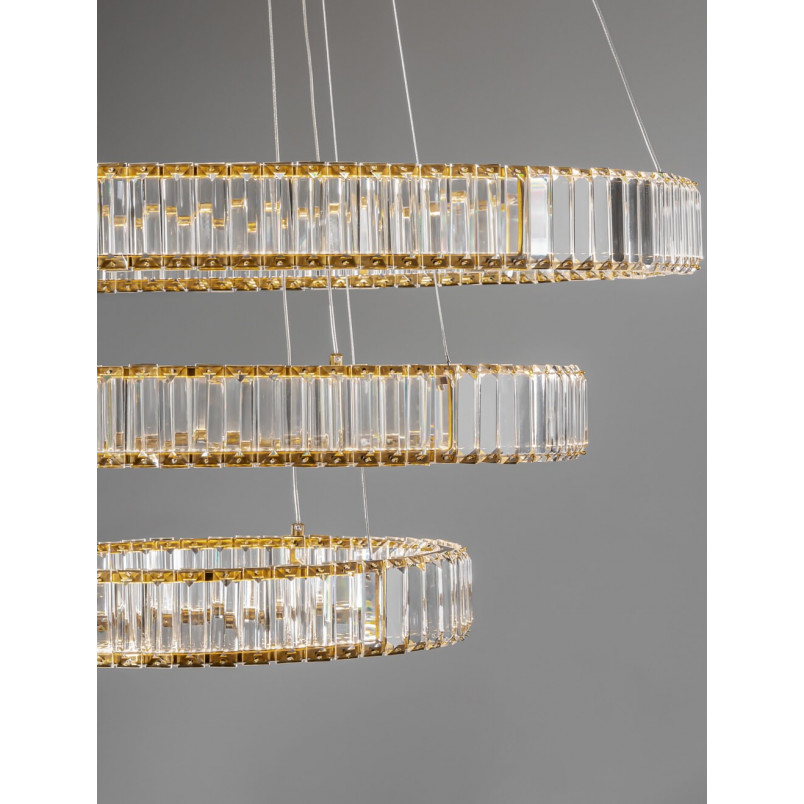 Lampa Wisząca Kryształowa Glamour Queen LED III 80cm | Decolab24
