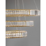 Lampa Wisząca Kryształowa Glamour Queen LED III 80cm | Decolab24