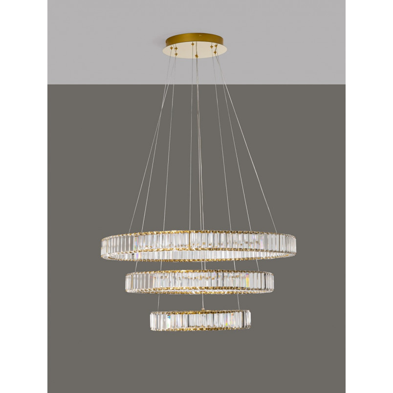 Lampa Wisząca Kryształowa Glamour Queen LED III 80cm | Decolab24