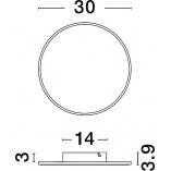 Kinkiet okrągły dekoracyjny Cerchio LED 30cm 1450lm czarny
