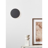 Kinkiet okrągły dekoracyjny Cerchio LED 30cm 1450lm czarny