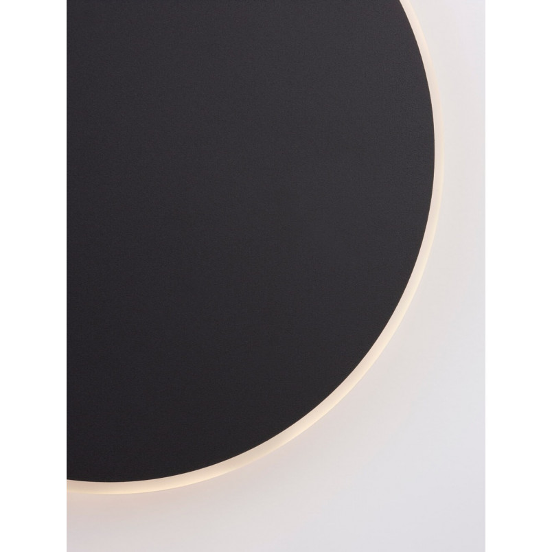 Kinkiet okrągły dekoracyjny Cerchio LED 30cm 1450lm czarny