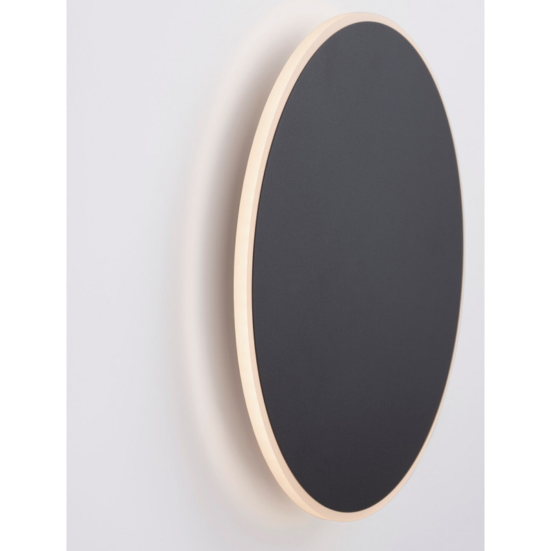 Kinkiet okrągły dekoracyjny Cerchio LED 30cm 1450lm czarny